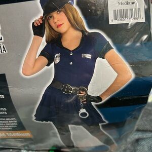 Blue Police Costume with Hat and Handcuffs